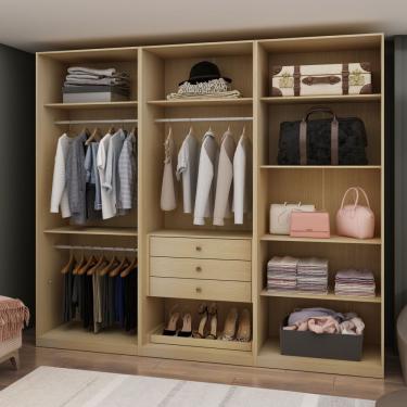 Imagem de Módulo Closet Casal Sem Portas 3 Gaveta 100% Mdf Infinity Savana