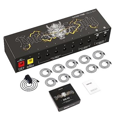 Imagem de GHOSTFIRE Fonte De Alimentação Para Pedal Guitarra Gs10-Sv2 Com 10 Saídas, 9 V/1000 Mω Alta Corrente Pedais Efeito V/12 V/18 V (Gs10-Sv2)