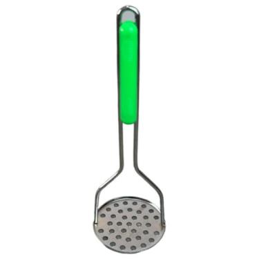 Imagem de Amassador De Batatas E Legumes Espremedor Manual AçO Inox(VERDE)
