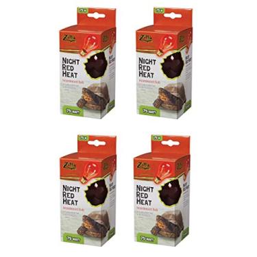 Imagem de Zilla Pacote Com 4 Lâmpadas Incandescentes De 75 Watts, Aquecimento Vermelho Noturno, Para Terrários Répteis