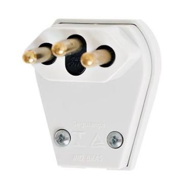 Imagem de Plug Pezzi Extensão Elétrica Prensa Cabo Branco- Macho 3 Pinos 20A