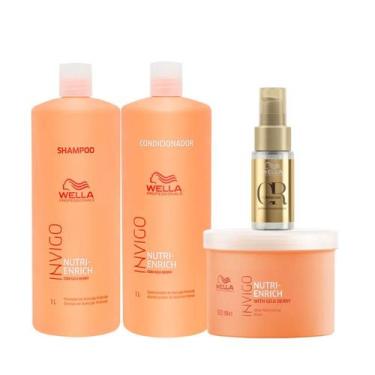 Imagem de Wella Nutri-Enrich Sh 1000ml + Cond 1000ml + Masc 500ml + Oleo 30ml - 