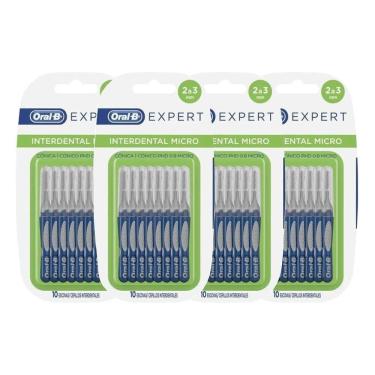 Imagem de Kit Escovas Interdentais Oral-B Expert Micro 10 Refis - 4 Unidades
