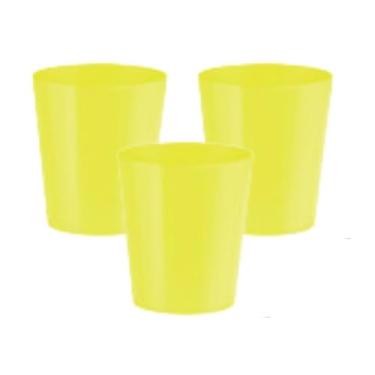 Imagem de Copinho de Doce Neon 25ml Acrílico Brilha na Luz Negra 10 Unid (Amarelo)