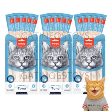 Imagem de Petisco para Gatos Wanpy Truly Creamy Premium – Sabor Atum – 15 Tubos de 14g (Total 210g)