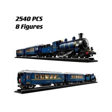 Imagem de Conjunto De Blocos De Construção De Trem Grande Brinquedo Educacional 