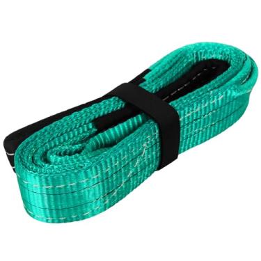 Imagem de sumpluct Cintas de Elevação, 2" X 4' 2-Ply Heavy Duty Flat Eye Lift Slings, Cinta de Elevação de Poliéster, Não Nylon Tree Saver Recovery Strap Web Sling Rigging Moving Tow Hoist Gear Straps 6400Lb 51