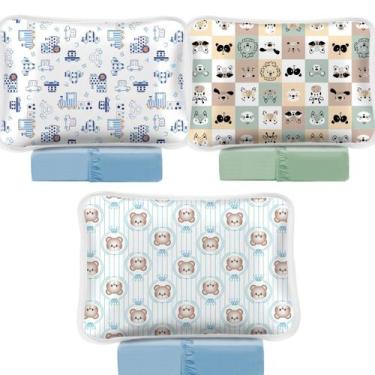 Imagem de Kit Atacado 3 Jogos Berço Americano 100 Algodão  Fronhas Estampadas e 