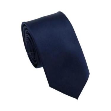 Imagem de Gravata Jacquard Masculina Azul Escuro - Impermeável, 8cm x 6cm - Para
