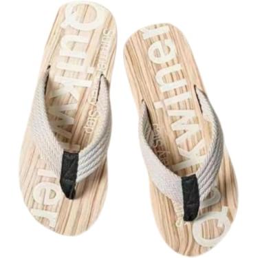 Imagem de Chinelos Homens Novos Sliders Homem Chinelos Tendência Verão Anti-derrapante Luz Ao Ar Livre Casual Praia Sandálias Masculinas Slides Domésticos, Beige, 44 EU