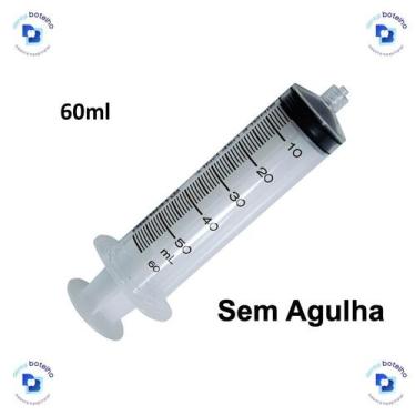 Imagem de Seringa Descartável Hipodérmica 60 ml sem Agulha Bico Luer Lock - SR