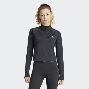 Imagem de Jaqueta Adidas TR-ES 1/4Zzip Feminina Preta, M
