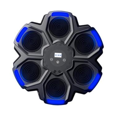 Imagem de Vaveren Equipamento de treinamento de alvo de máquina de boxe musical, alvo de reação, suporte de parede, treino de boxe ajustável, almofada de socos para, Preto