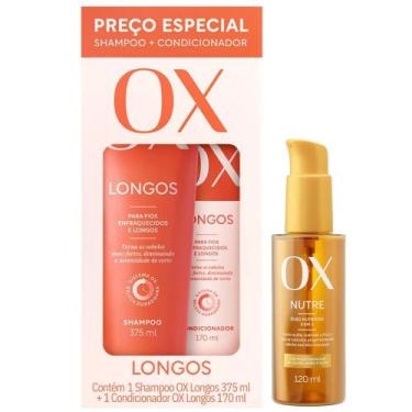 Imagem de Kit OX Longos Shampoo + Condicionador + Óleo Capilar Nutritivo 120ml