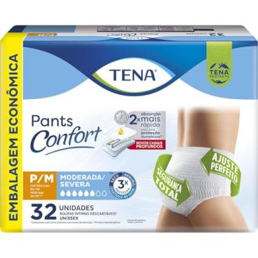 Imagem de Tena Pants Confort, Roupa Íntima para Incontinência Urinária, P/M - 32 unidades