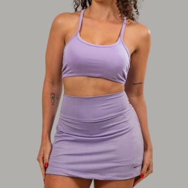 Imagem de Conjunto Top Nadador + Short Saia Academia com Bolsos internos para ce