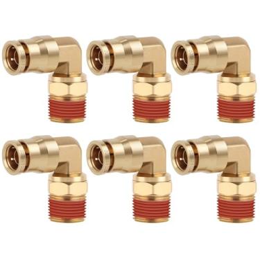 Imagem de Kalolary DOT Aperte rapidamente para conectar latão reto e combinação rosca aprovada pelo DOT 3/20.3 cm OD × 3/20.3 cm NPT rosca acessórios de linha de freio a ar kit de suspensão de ar kit de reparo