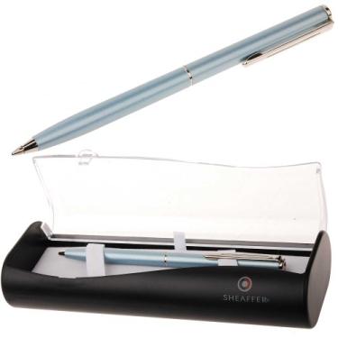 Imagem de Sheaffer Caneta esferográfica Agio fosca com acabamento em níquel azul