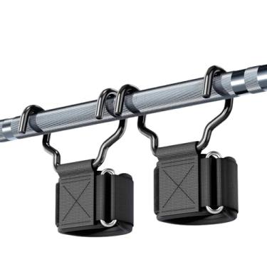 Imagem de YongXiangPeng Punhos de ginástica – um par de tiras de levantamento de peso para levantamento terra, fileiras de barra, pull-ups e treinamento de força | Equipamento de treino de levantamento de peso