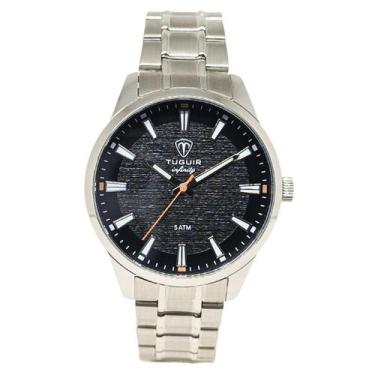 Imagem de Relógio Masculino Aço Tuguir Analógico 23-2229 Prata E Preto