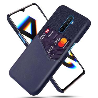 Imagem de Capa para OPPO X2 Pro,Anti-deslizamento,Proteção contra quedas de 360°,Resistência à impressão digital,Tela e caso de couro PU com 1 slot de cartão atrás-Blue