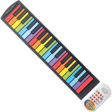 Imagem de Teclado Infantil Color Flexível com 37 Teclas e SONS de Instrumentos -