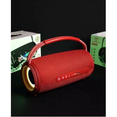 Imagem de Caixa De Som Bluetooth RGB KA-8439 Com Alça (Vermelho)