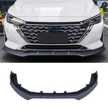 Imagem de Spoiler do para-choque dianteiro do carro parte de modificação do difusor labial compatível com Sylphy 2023+ capa protetora de para-choque acessórios para carro (preto fosco)