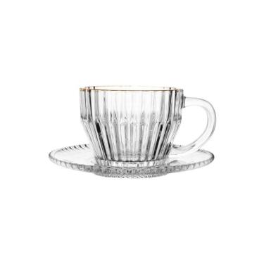 Imagem de Conjunto De Xícaras Para Café Com Pires Em Cristal Imperatriz Com 8 Peças 110ml Wolff