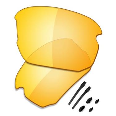 Imagem de SAUCER Lentes de reposição premium e kits de borracha para óculos de sol Oakley Flak XS OJ9005 (Youth Fit) High Defense - HD amarelo