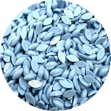 Imagem de Colagem Navete Azul Bebê 5x10mm Artesanato 100pçs 10g - Macall