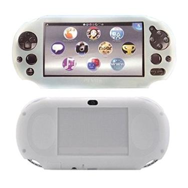 Imagem de Capa protetora de película de silicone para PSV2000 da SNNC PlayStation Vita 2000 (branca)