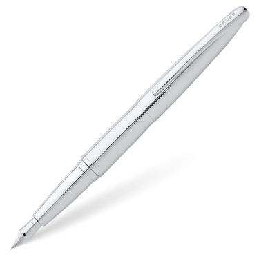 Imagem de Cross Caneta tinteiro ATX cromada pura com compromissos cromados e ponta fina de aço inoxidável