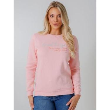 Imagem de Blusa Feminina Moletom Gola O-Feminino