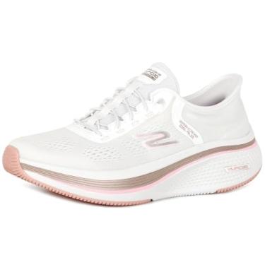 Imagem de Skechers Go Run Elevate 2.0 Banyan Tênis feminino sem cadarço, Branco/Rosa, 40