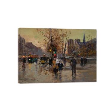 Imagem de Pinturas Famosas Arte Parede-Imagens em Tela-Street-Pôster e Impressões para Sala de Estar Quarto Casa 50x70cm20x27in Tela Embrulhada