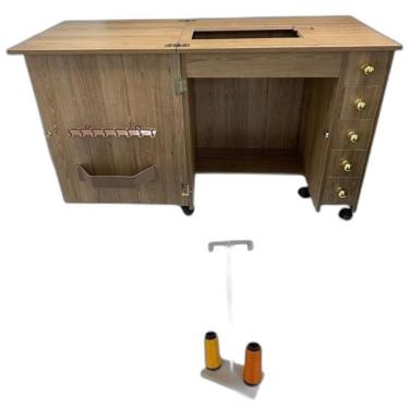 Imagem de Móvel Gabinete Mesa Luxo Maquina De Costura Singer M1605