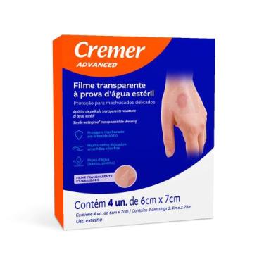 Imagem de Curativo Filme Cremer e Estéril Transparente Á Prova D'agua Contém 4 U