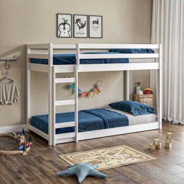 Imagem de Beliche Montessoriana em Madeira Maciça Mv Outlet, Branco