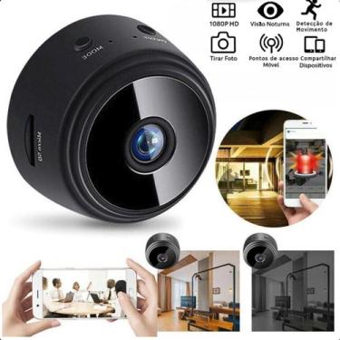 Imagem de Câmera de segurança mini A9 sem fio suporte HD preto - ROMI