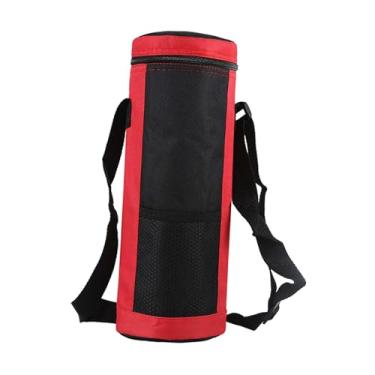Imagem de Zxpjkyu Bolsa para Garrafa de água 2L, Alça de Ombro Ajustável, Coldre para Garrafa de água, Estojo Feminino, ótimo para Viagens E, Vermelho