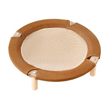 Imagem de MotiveTech Arranhador E Cama de Madeira para Gatos para Uso Interno, Redondo