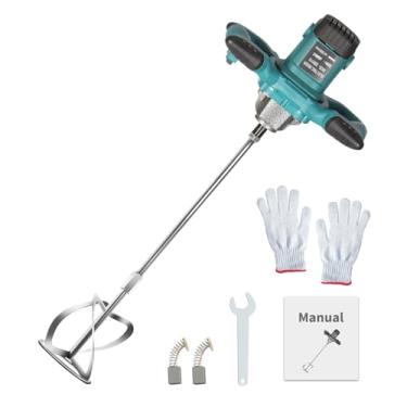 Imagem de Eatbuy Betoneira, Misturadora De Concreto Elétrica Portátil 2500 W Com 6 Velocidades Ajustáveis, Lama 110 V Para Misturar Lama, Cimento, Argamassa, Tinta, Forragem