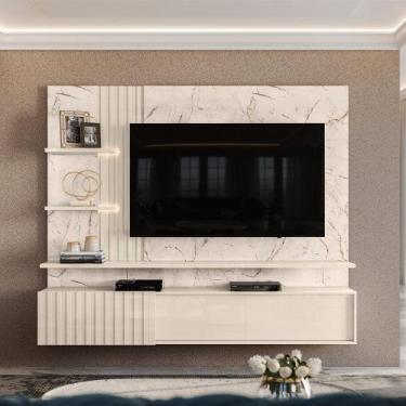 Imagem de Painel Bancada Suspensa Para TV 60 Polegadas Atena - 7 Decor - Madetec