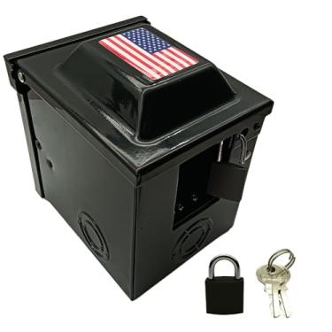 Imagem de RVPNR Caixa De Saída Energia Rv/Ev 50 A 125/250 V Com Bandeira, Painel Fechado À Prova D'Água Trava, Tomada 14-50R, Para Gerador Carro Elétrico, Trailer Viagem, Rv (Rvpnr588F, Preto)