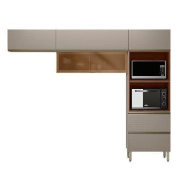 Imagem de Cozinha Modulada Proença 3 Peças com Torre Quente 2 Fornos e Aéreo 80cm - Demartêz