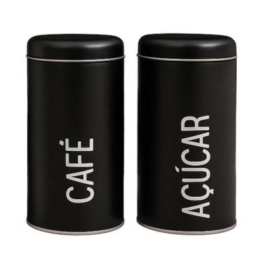 Imagem de Kit 2 Potes Latas Para Café e Açucar Com e Sem Alça Escolha Seu Modelo