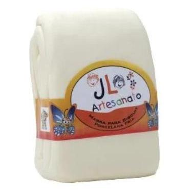 Imagem de kit 02 Massas de Biscuit JL Artesanato Colorida ou Branca 90g, Pele 3 