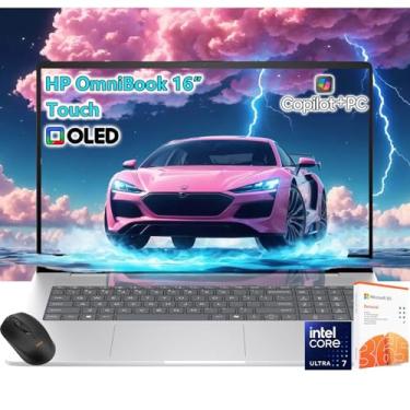 Imagem de HP Laptop OmniBook Touchscreen - Intel Ultra 7 255H Beat AMD Ryzen 9 8945H -Windows 11 Office 367-16 polegadas OLED 120Hz -32GB RAM -SSD PCIe de 1TB -Business College - Computadora Portátil 2025