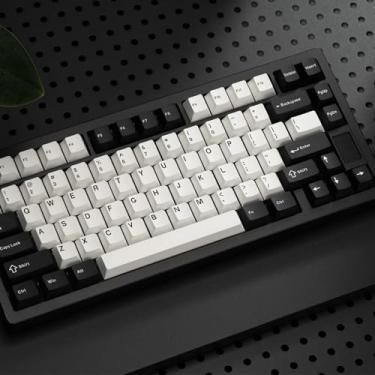 Imagem de Chilkey ND75 - Teclado mecânico sem fios para jogos com ecrã LCD, montagem rápida, BT/2,4 G/USB-C, teclado preto personalizado RGB intercambiável a quente para portátil, escritório, PC